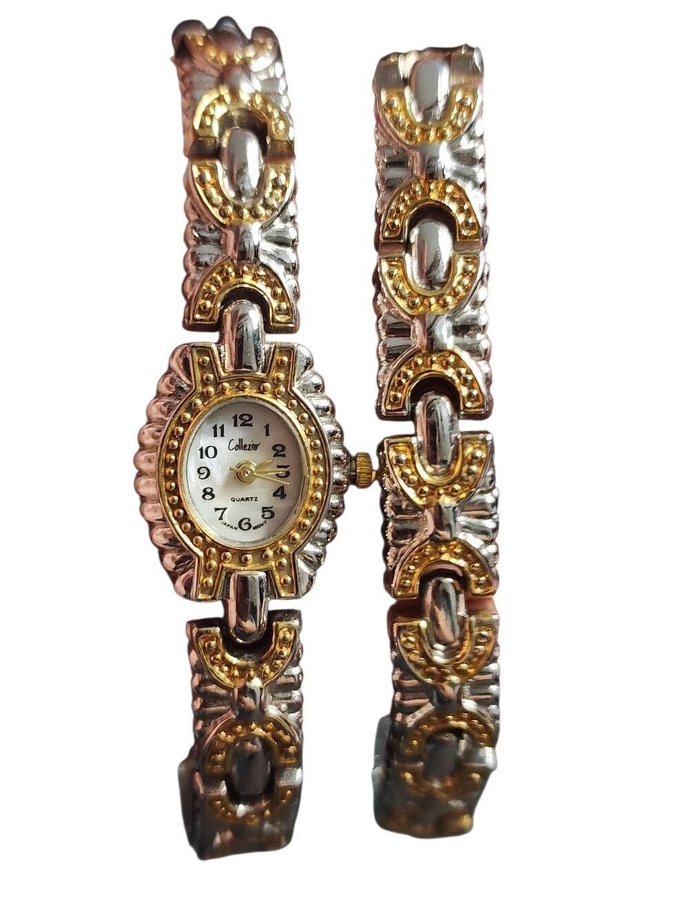 Collezio Two Tone Gold Silver Watch Bracelet Set